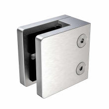 Stainless-Steel Balustrade Square Glass Clamp for Fixing to Square Posts or Walls